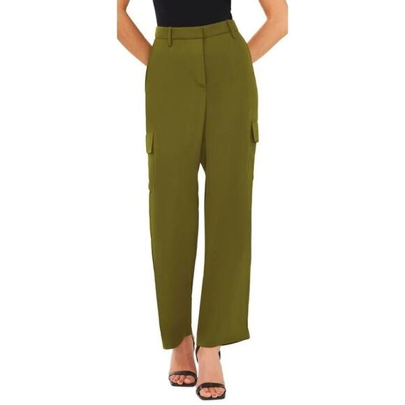 Halogen Wide Leg Pant Utility Work Cargo Trousers in Fir Green NWT Size 2X - Picture 3 of 11